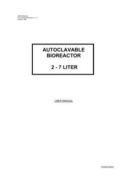 autoclavable bioreactor 2 - 7 liter - Cole