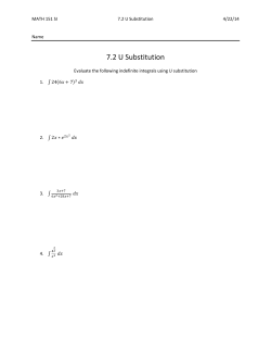 7.2 U Substitution