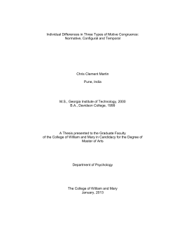 Individual Differences in Three Types of Motive Congruence