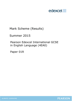 Mark Scheme - Edexcel