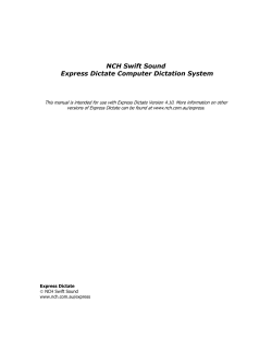 NCH Swift Sound Express Dictate Computer