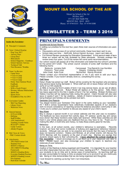 newsletter-2016-term3 - Mount Isa School of the Air