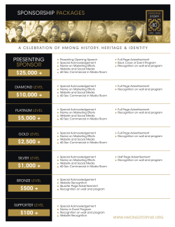 SPONSORSHIP PACKAGES $25,000 +