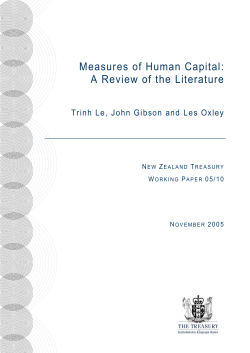 Measures of human capital