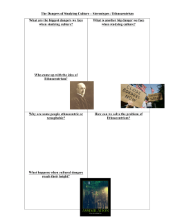 The Dangers of Studying Culture &ndash; Stereotypes / Ethnocentrism