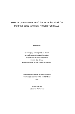 effects of hematopoietic growth factors on purified