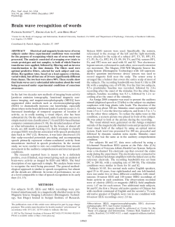 Brain wave recognition of words
