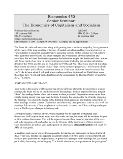 The Economics of Capitalism and Socialism
