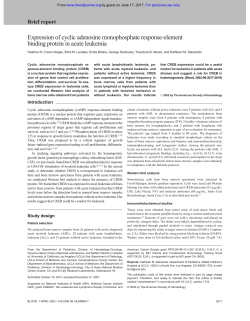 Expression of cyclic adenosine monophosphate response
