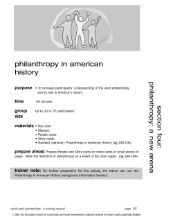philanthropy in american history