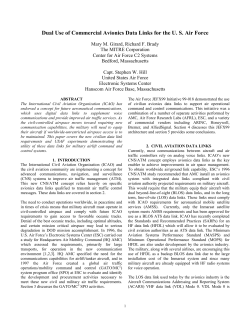 Dual Use of Commercial Avionics Data Links for the U. S. Air Force
