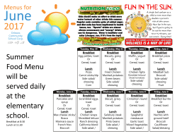 Cafeteria Menu - Orleans Community Schools