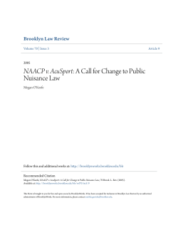 NAACP v. AcuSport: A Call for Change to Public
