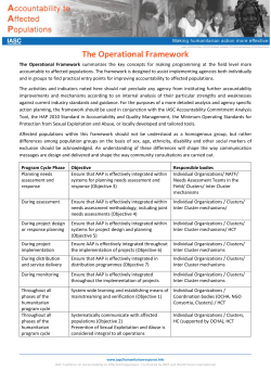 The Operational Framework - Inter