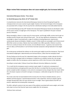 Major review finds menopause does not cause weight