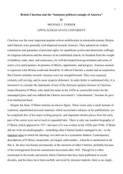 British Chartism and the “luminous political example of America” By