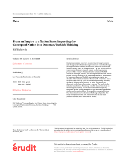 From an Empire to a Nation State: Importing the Concept of