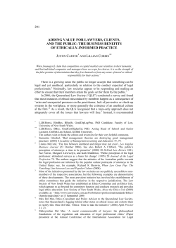 adding value for lawyers, clients, and the public