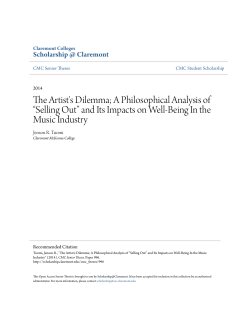The Artist`s Dilemma - Scholarship @ Claremont