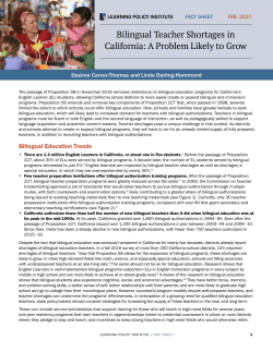 Bilingual Teacher Shortages in California