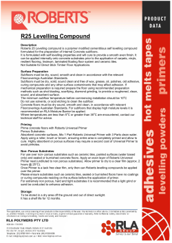 R25 Levelling Compound