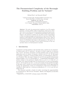 The Parameterized Complexity of the Rectangle