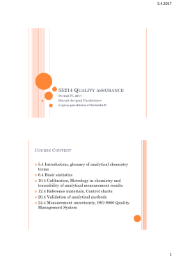 55214 Quality assurance