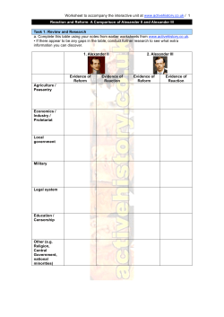 A Comparison of Alexander II an