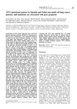 TP53 mutational pattern in Spanish and Polish non-small