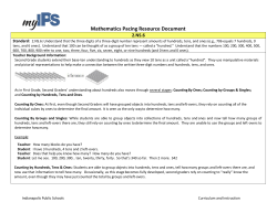 Mathematics Pacing Resource Document