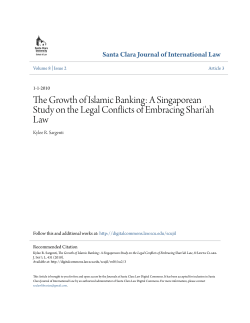 The Growth of Islamic Banking: A Singaporean Study on the Legal