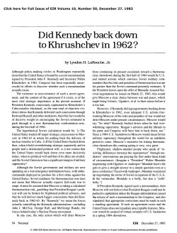 Did Kennedy Back Down to Khrushchev in 1962?
