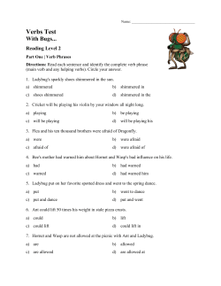 Verbs Test - Ereading Worksheets