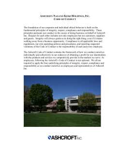 The foundation of our corporate and individual ethical behavior is