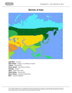 Biomes of Asia - Latter