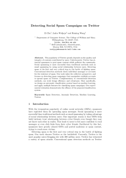 Detecting Social Spam Campaigns on Twitter