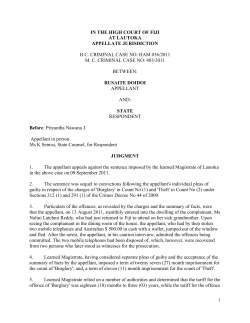 Doidoi v State HAM036.2011 (31 January 2012