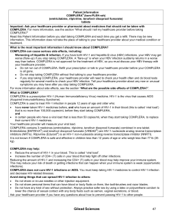 Patient Information - Gilead Sciences, Inc.