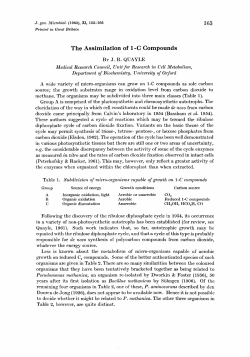 The Assimilation of 1-C Compounds