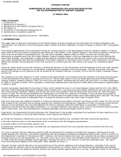 ryanair limited - Commission for Aviation Regulation