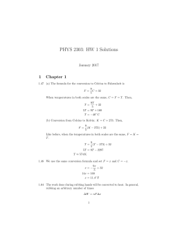 Solutions - U of M Physics