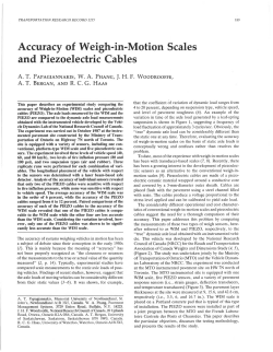 Accuracy of Weigh-in-Motion Scales and Piezoelectric Cables