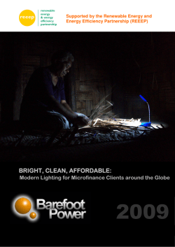 Modern Lighting for Microfinance Clients around the Globe