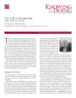 The Call to Discipleship