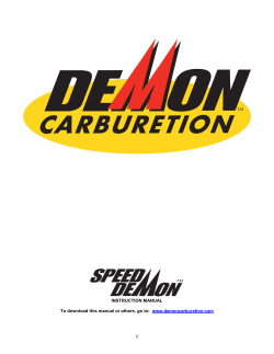 Instructions - Speedway Motors