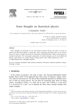 Some thoughts on theoretical physics