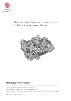 Radioenzymatic Assay for measurement of SSAO