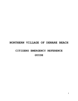 Citizen Emergency Reference Guide