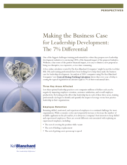 Making the Business Case for Leadership Development