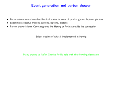 Event generation and parton shower